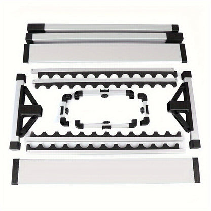 Aluminum Fishing Rod Holder Rack Holds Up to 24 Rods, Portable Lightweight Rust-Resistant Rod Stand with Cushioned Holders & Carrying Handle, Freestanding Fishing Pole Organizer for Garage Cabin Home