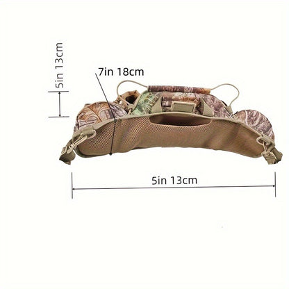 Hunting Fanny Pack for Men with 9 Pockets – Camouflage Waist Bag with Rifle & Bow Holder, Adjustable Strap & Buckle Closure for Hunters & Outdoor Tactical Use