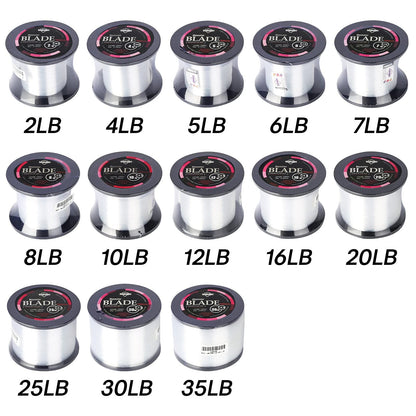 Monofilament Fishing Line 1000M / 1093Yds – Nylon Mono Line for Freshwater & Saltwater, 2-35LB, Black & White