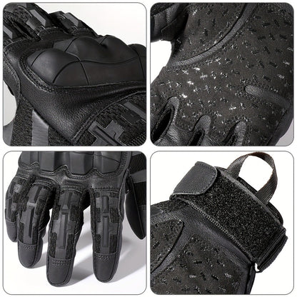 Tactical Full Finger Gloves with Touchscreen Compatibility – Camouflage Motorcycle Riding Gloves for Men Women, Anti-Slip Wear-Resistant, Outdoor Hiking Camping Hunting Shooting Cycling