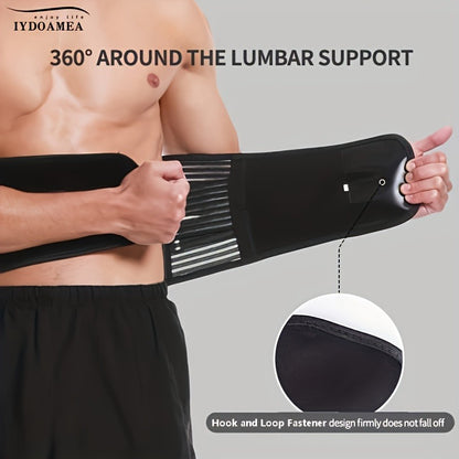 Lumbar Support Belt with 6 Stays & 16-Hole Mesh – Breathable Back Brace for Men Women, Anti-Skid Waist Support for Work, Sciatica & Lower Back Pain Relief