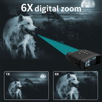 Digital Night Vision Monocular 6X – Infrared Night Vision Scope with 2000mAh Battery, 3" LCD Screen & Photo/Video Recording for Hunting Camping Wildlife