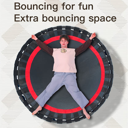 Mini Trampoline 40 Inch Collapsible Fitness Rebounder 660LBS Capacity, Adjustable Foam Handle Bars, Durable Elastic Straps & Thick Steel Frame, Quiet Indoor Outdoor Exercise Trampoline, Blue Green Red