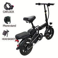 Black with car lock/phone holder/basket