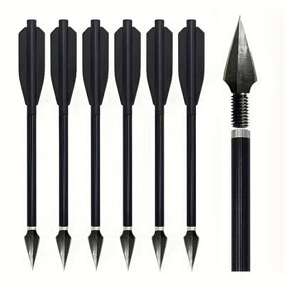 Broadhead Mini Crossbow Bolts 6pcs | 6.7 Inch Aluminum Alloy Archery Arrows with Sharp Tips for 50-80 Lbs Mini Crossbow – Multiple Colors for Adult Shooting, Hunting & Target Practice