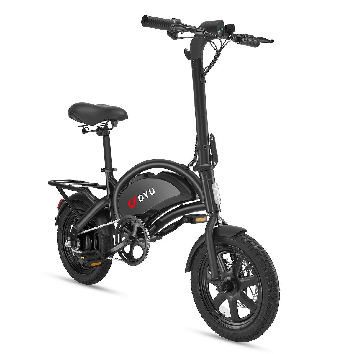 14-Inch Mini Folding Electric Bike for Adults & Teens – Commuter City E-Bike with 350W Peak 500W Motor, 36V 7.5Ah Removable Battery, 3-Level Pedal Assist, Dual Disc Brakes & LCD Display