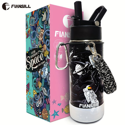 Insulated Water Bottle 16oz - Stainless Steel Vacuum Tumbler with Fun Printed Designs - Leak-Proof Kids & Teen Water Bottle, Perfect Gift for Students, Boys, Girls & Outdoor Activities