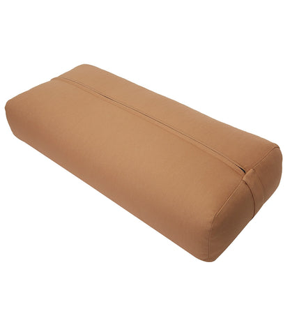 Everyday Yoga Hazelnut Yoga Bolster, designed to provide support and comfort during yoga sessions. This rectangular bolster features a durable fabric cover in a warm hazelnut color, perfect for various yoga poses and meditation practices.