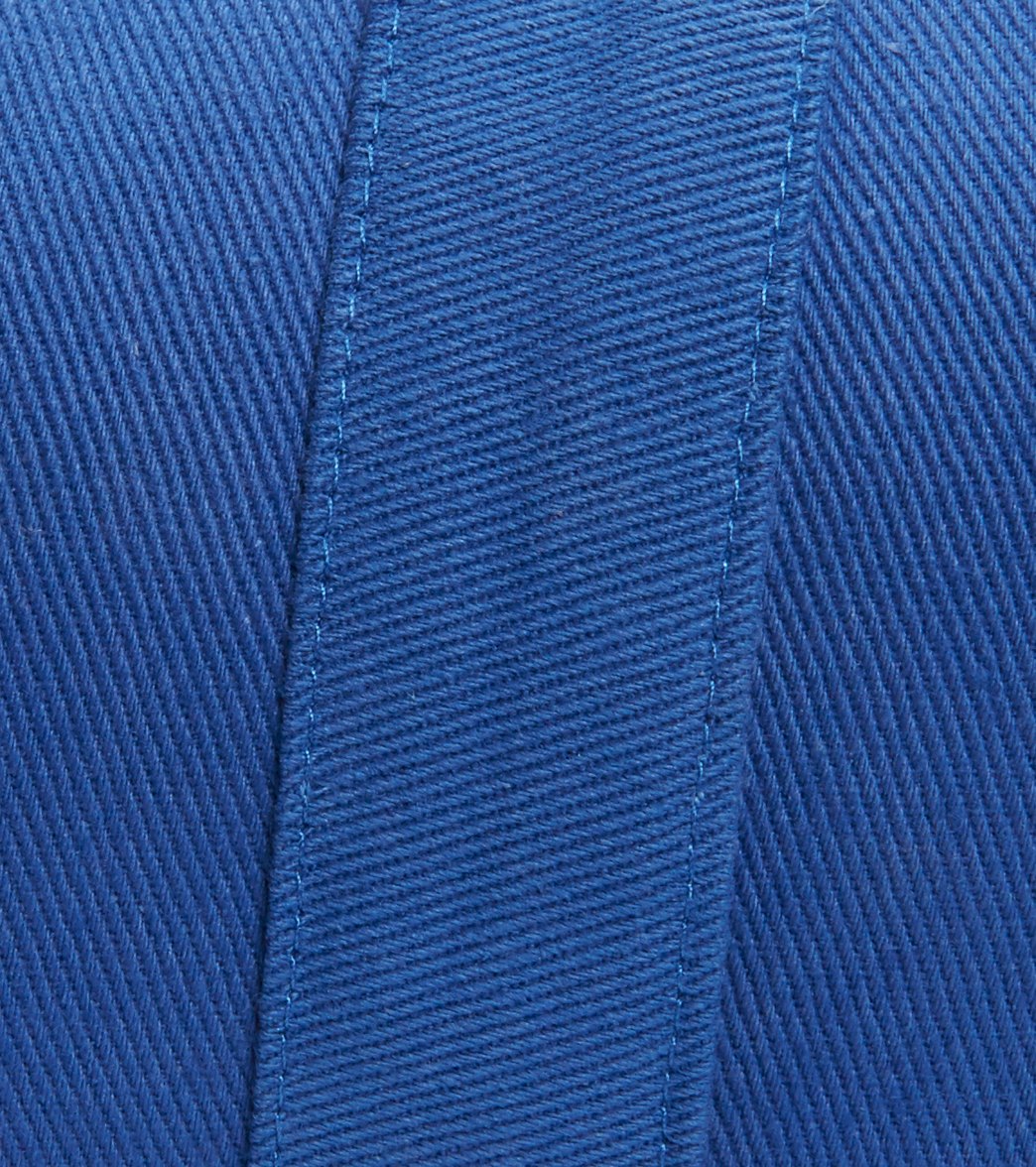 Everyday Yoga Lapis Yoga Bolster in a rich blue color, designed for enhanced support during yoga practice. The close-up image highlights the durable fabric and stitching details.
