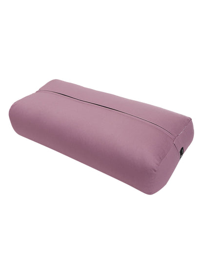 Lilac yoga bolster by Everyday Yoga, designed for enhanced comfort and support during yoga sessions. This rectangular prop is ideal for restorative poses and meditation, offering stability and relaxation. Perfect for yoga enthusiasts seeking quality bolsters and props.