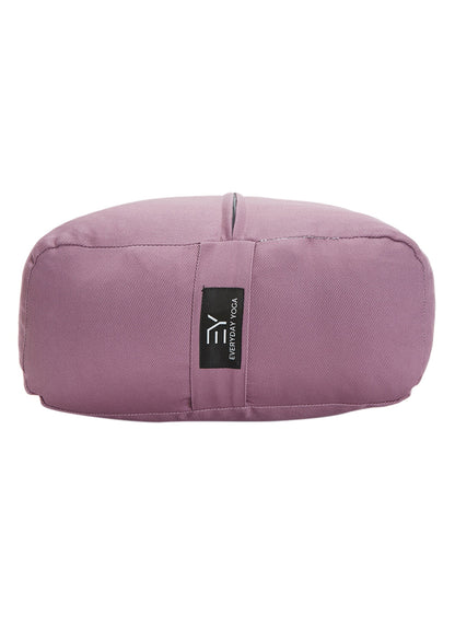 Lilac yoga bolster by Everyday Yoga, designed for enhancing yoga practice and providing support during poses. The bolster features a soft, durable fabric with a visible Everyday Yoga logo, ideal for yoga enthusiasts seeking comfort and stability. Perfect for yoga studios and home practice