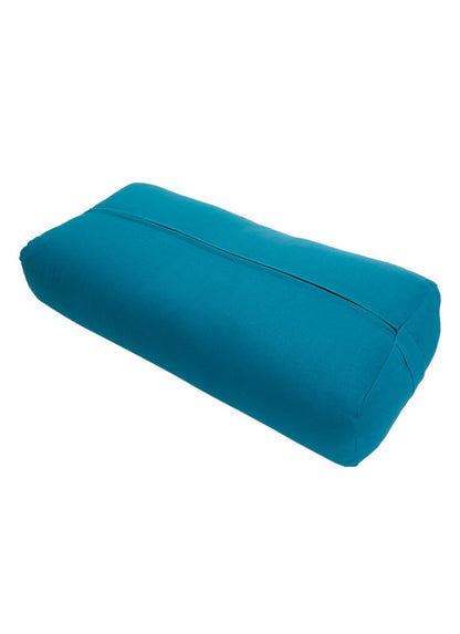 Everyday Yoga's Peacock Yoga Bolster is designed for comfort and support during yoga practice. This rectangular bolster features a vibrant peacock blue color, ideal for enhancing relaxation and stability in various poses. Perfect for yogis seeking quality yoga props to improve their