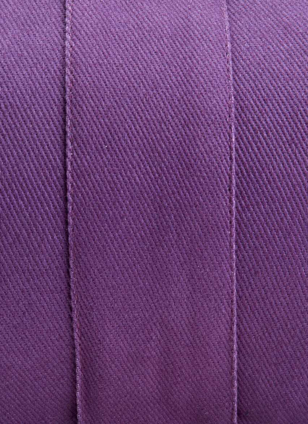 Close-up view of a plum-colored yoga bolster by Everyday Yoga, featuring textured fabric and sturdy stitching. Ideal for enhancing comfort and support during yoga sessions, this prop is a must-have for your yoga practice.