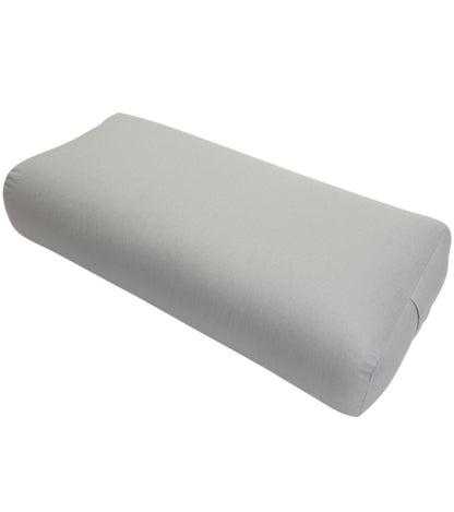 Everyday Yoga Slate Yoga Bolster. Rectangular-shaped yoga bolster in a slate color, ideal for supporting various yoga poses and enhancing comfort during practice.