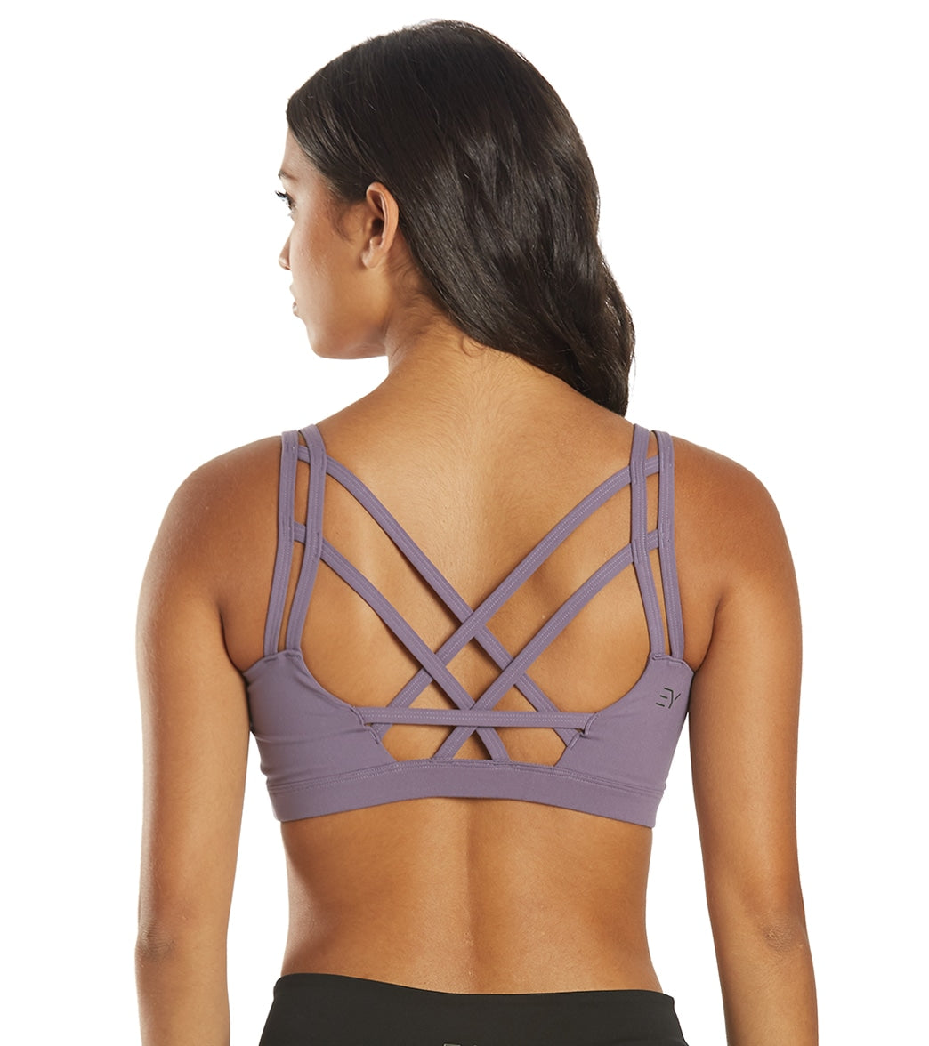 Strappy Yoga Sports Bra with a Fully Lined Design and Four-Way Stretch for a Soft Feel During Practice