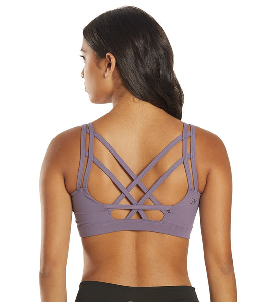 Strappy Yoga Sports Bra with a Fully Lined Design and Four-Way Stretch for a Soft Feel During Practice