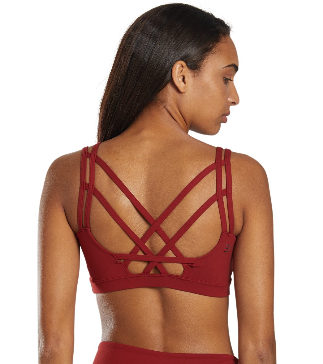 Strappy Yoga Sports Bra with a Fully Lined Design and Four-Way Stretch for a Soft Feel During Practice