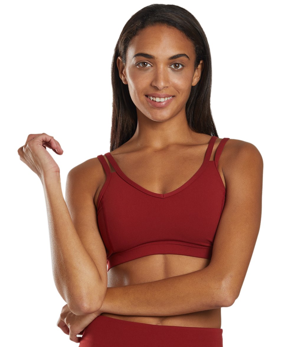 Strappy Yoga Sports Bra with a Fully Lined Design and Four-Way Stretch for a Soft Feel During Practice