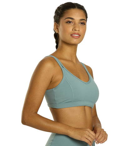 Strappy Yoga Sports Bra with a Fully Lined Design and Four-Way Stretch for a Soft Feel During Practice