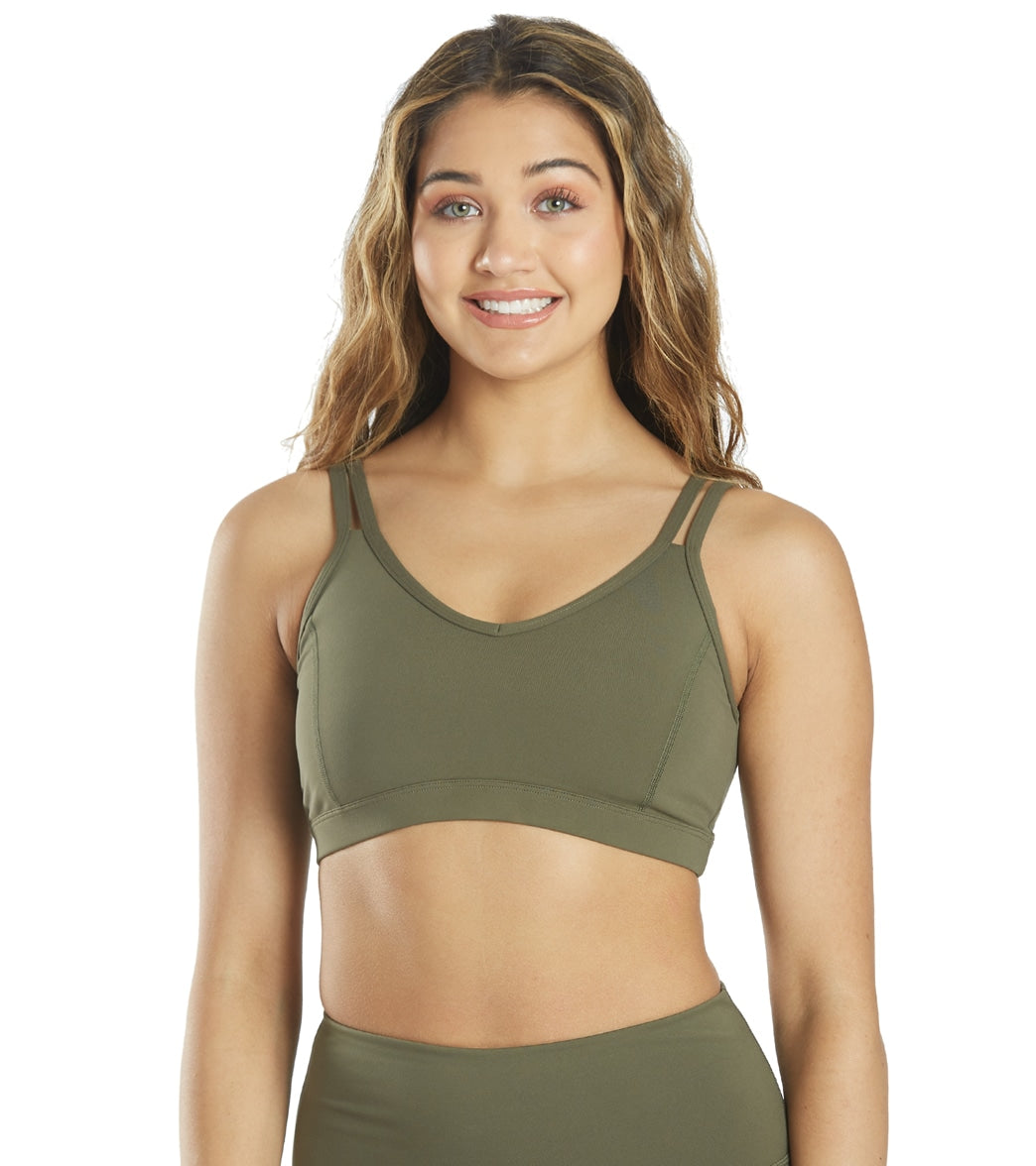 Strappy Yoga Sports Bra with a Fully Lined Design and Four-Way Stretch for a Soft Feel During Practice