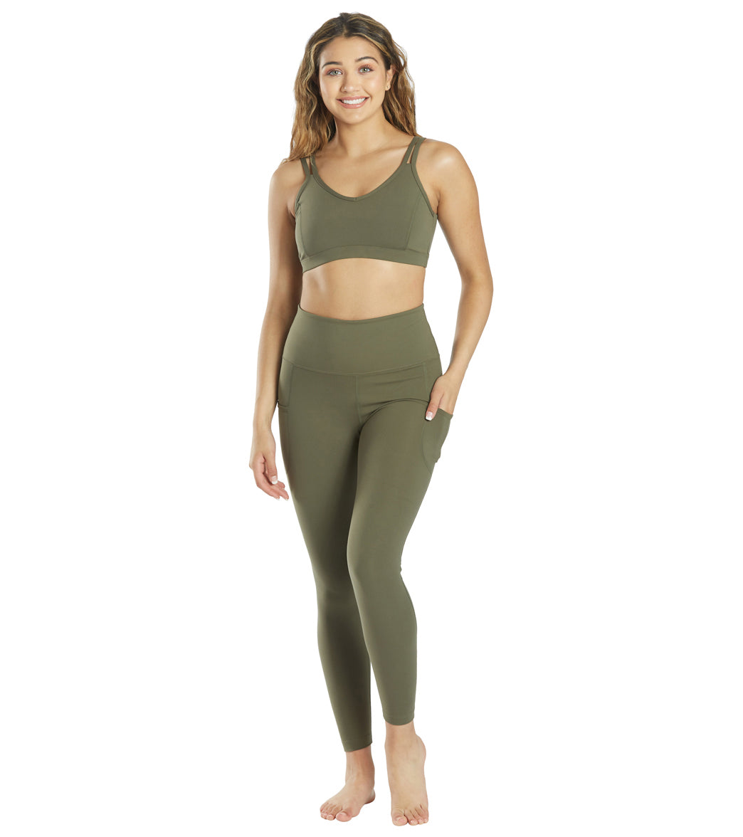 Strappy Yoga Sports Bra with a Fully Lined Design and Four-Way Stretch for a Soft Feel During Practice