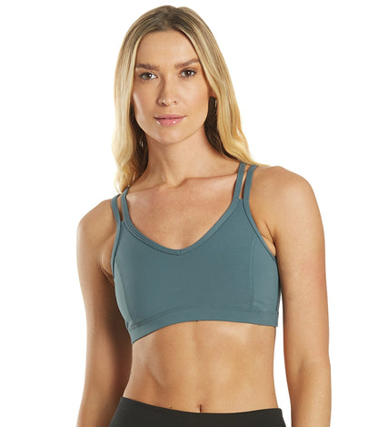 Strappy Yoga Sports Bra with a Fully Lined Design and Four-Way Stretch for a Soft Feel During Practice