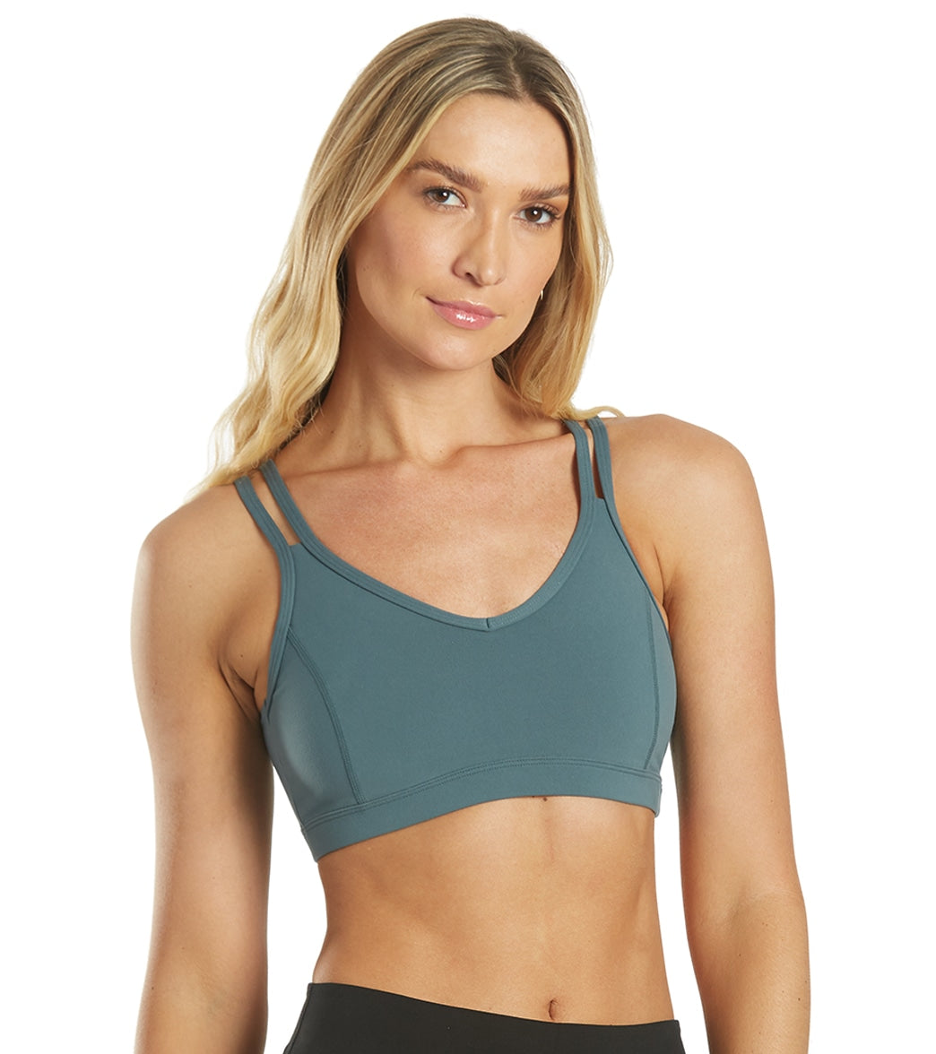 Strappy Yoga Sports Bra with a Fully Lined Design and Four-Way Stretch for a Soft Feel During Practice
