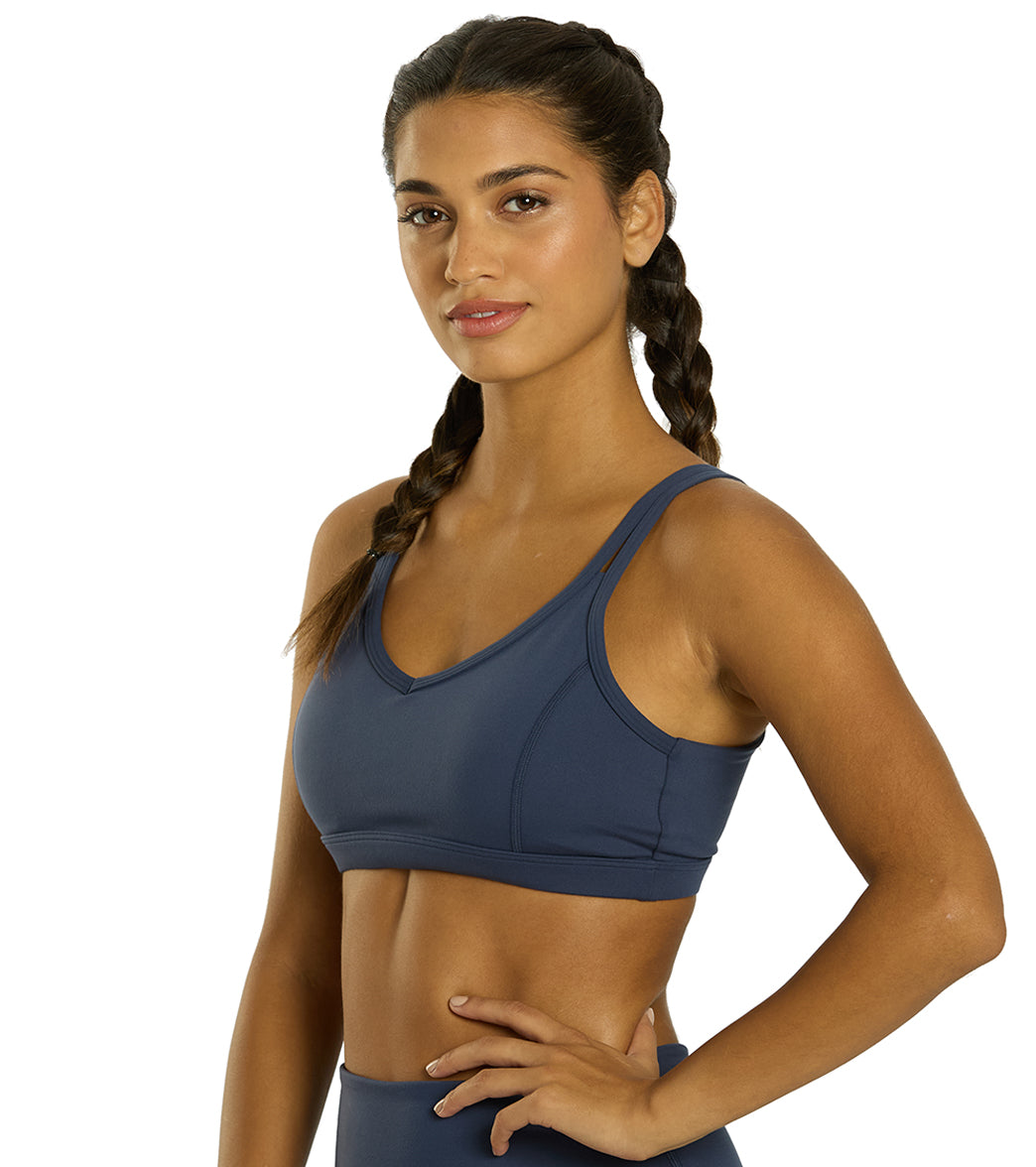 Strappy Yoga Sports Bra with a Fully Lined Design and Four-Way Stretch for a Soft Feel During Practice