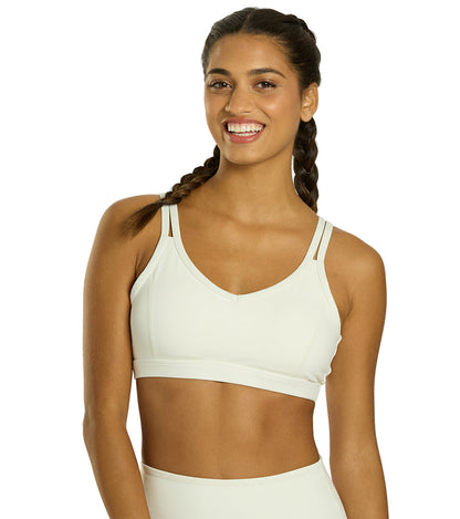 Strappy Yoga Sports Bra with a Fully Lined Design and Four-Way Stretch for a Soft Feel During Practice