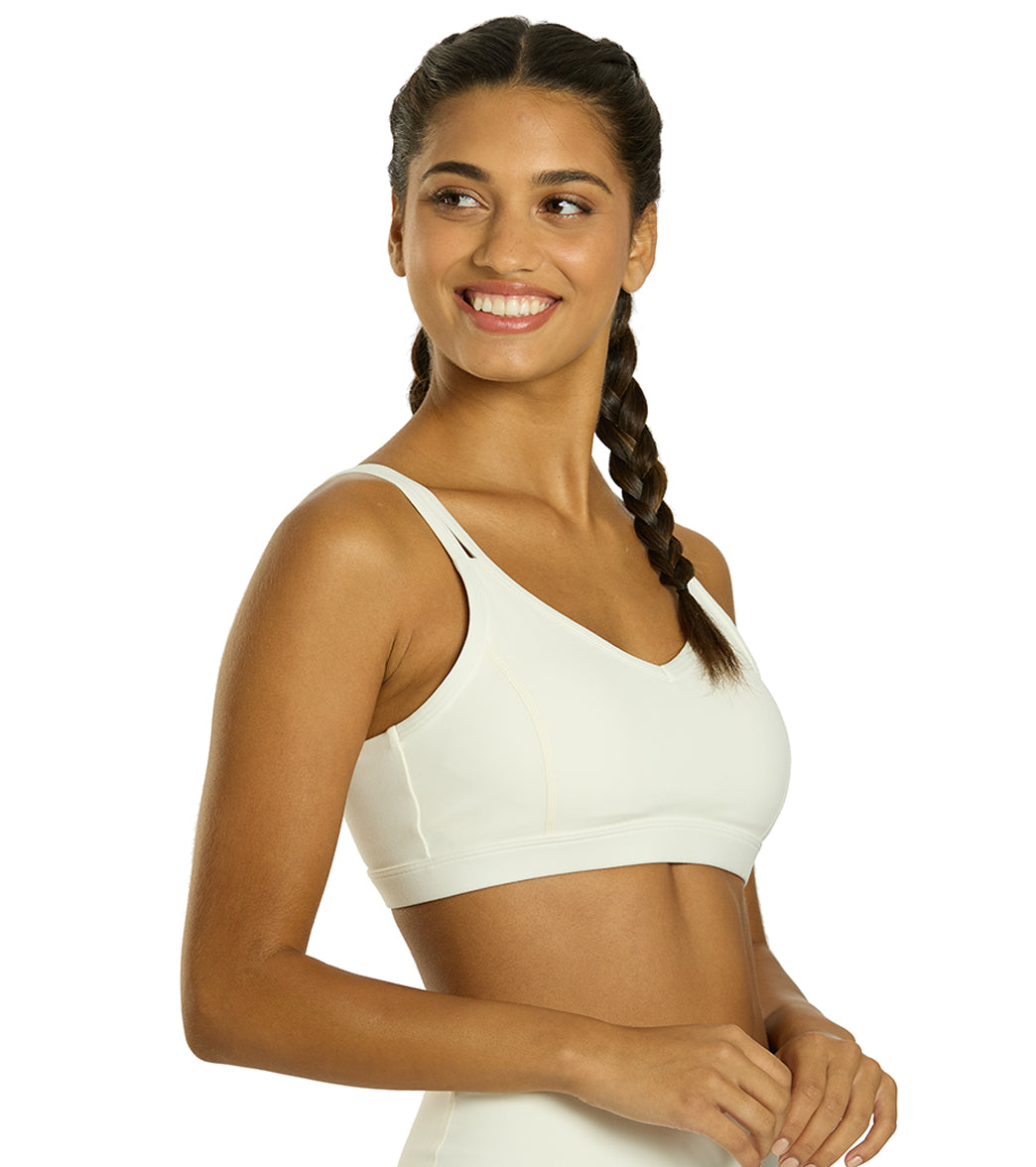 Strappy Yoga Sports Bra with a Fully Lined Design and Four-Way Stretch for a Soft Feel During Practice