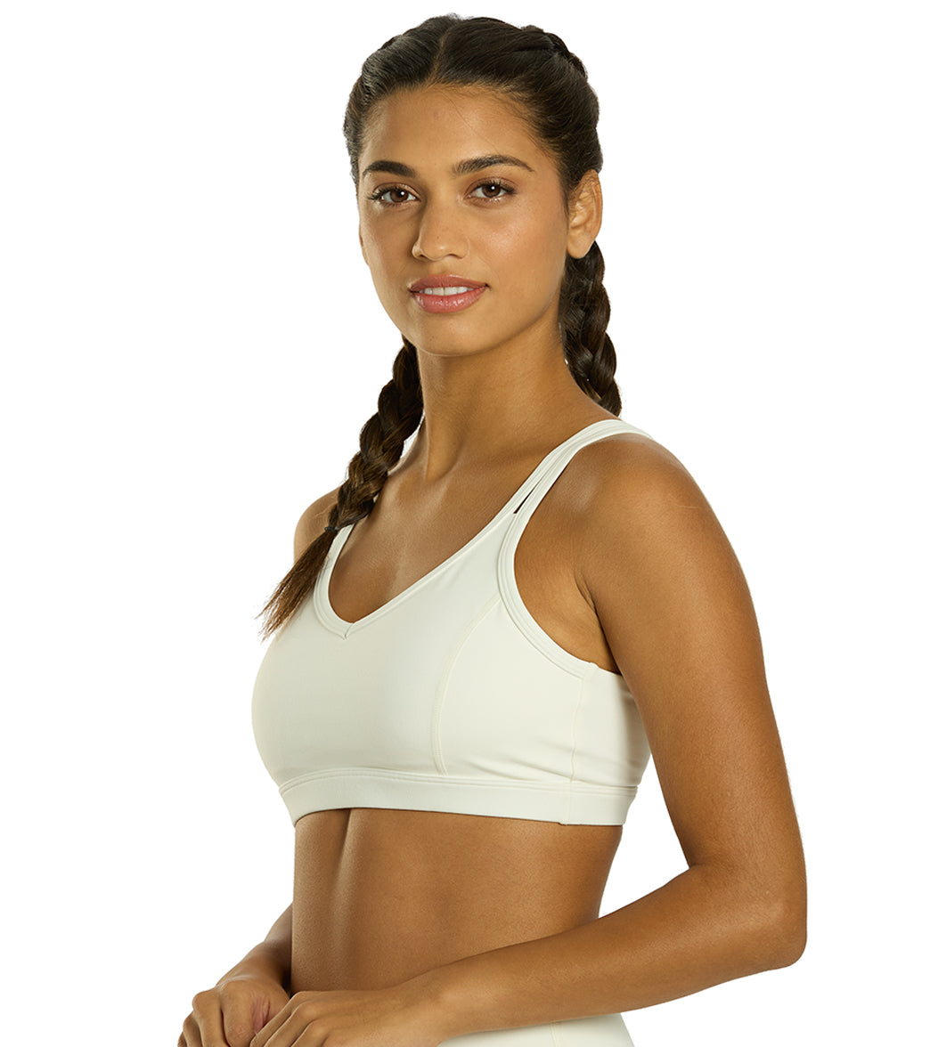 Strappy Yoga Sports Bra with a Fully Lined Design and Four-Way Stretch for a Soft Feel During Practice