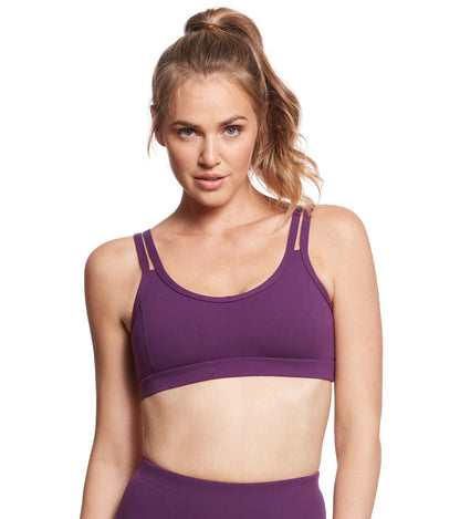 Strappy Yoga Sports Bra with a Fully Lined Design and Four-Way Stretch for a Soft Feel During Practice