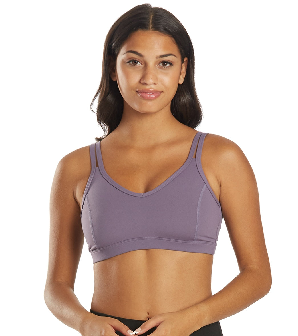 Strappy Yoga Sports Bra with a Fully Lined Design and Four-Way Stretch for a Soft Feel During Practice