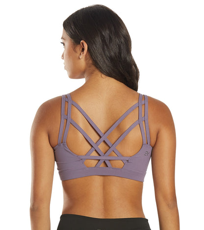 Strappy Yoga Sports Bra with a Fully Lined Design and Four-Way Stretch for a Soft Feel During Practice