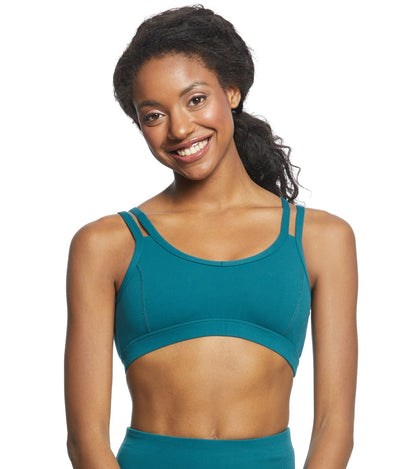 Strappy Yoga Sports Bra with a Fully Lined Design and Four-Way Stretch for a Soft Feel During Practice