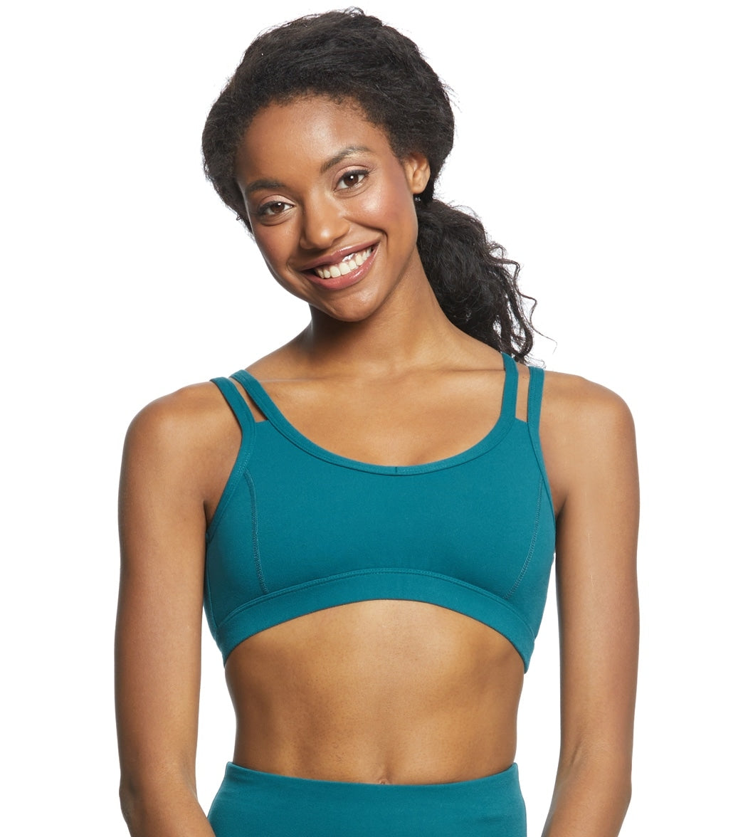 Strappy Yoga Sports Bra with a Fully Lined Design and Four-Way Stretch for a Soft Feel During Practice