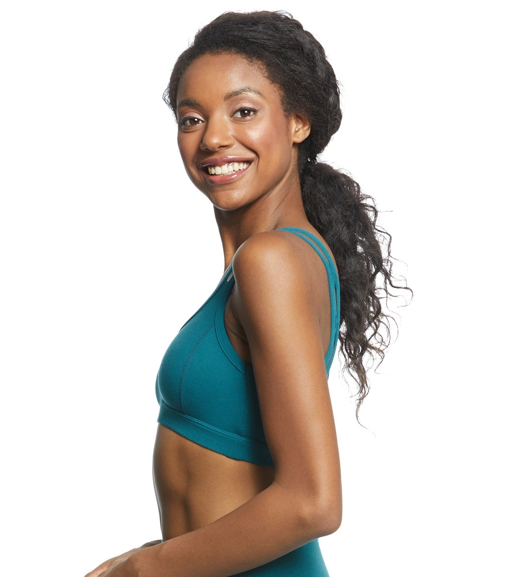 Strappy Yoga Sports Bra with a Fully Lined Design and Four-Way Stretch for a Soft Feel During Practice