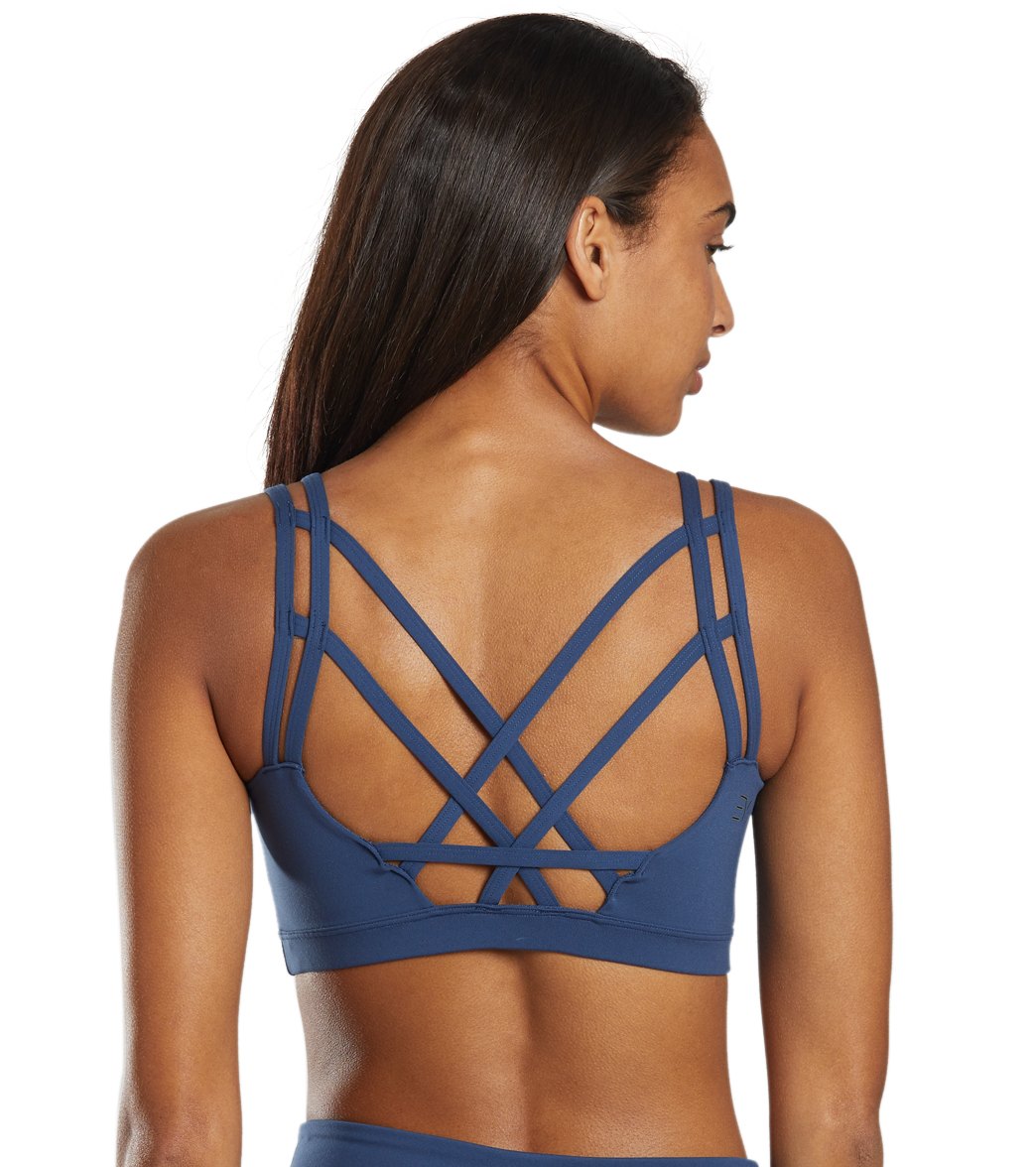 Strappy Yoga Sports Bra with a Fully Lined Design and Four-Way Stretch for a Soft Feel During Practice