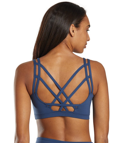 Strappy Yoga Sports Bra with a Fully Lined Design and Four-Way Stretch for a Soft Feel During Practice