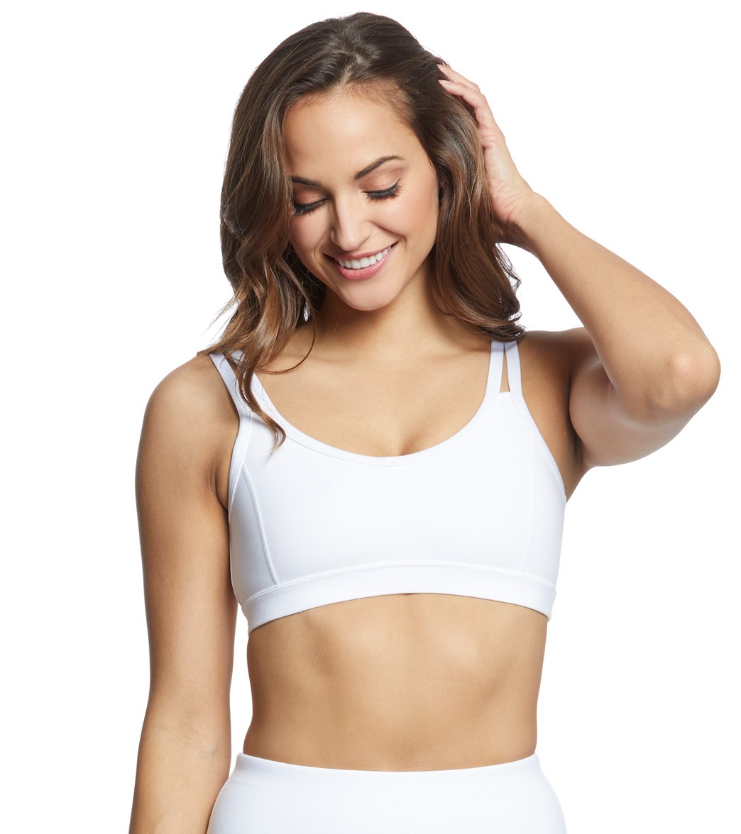 Strappy Yoga Sports Bra with a Fully Lined Design and Four-Way Stretch for a Soft Feel During Practice