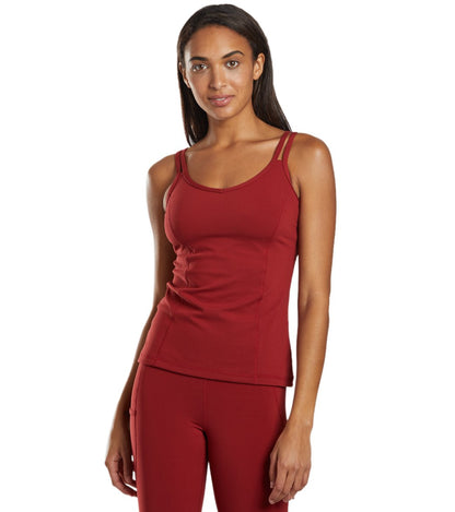 Yoga Tank Top with a Built-In Shelf Bra and Four-Way Stretch for a Close Fit During Practice