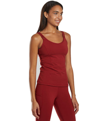 Yoga Tank Top with a Built-In Shelf Bra and Four-Way Stretch for a Close Fit During Practice
