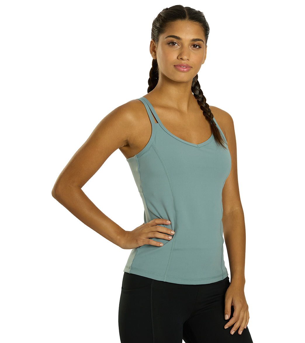 Yoga Tank Top with a Built-In Shelf Bra and Four-Way Stretch for a Close Fit During Practice
