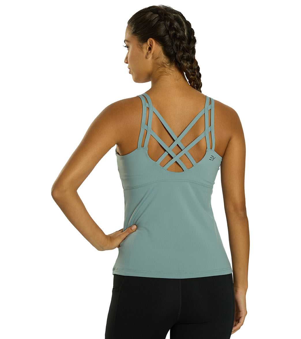 Yoga Tank Top with a Built-In Shelf Bra and Four-Way Stretch for a Close Fit During Practice