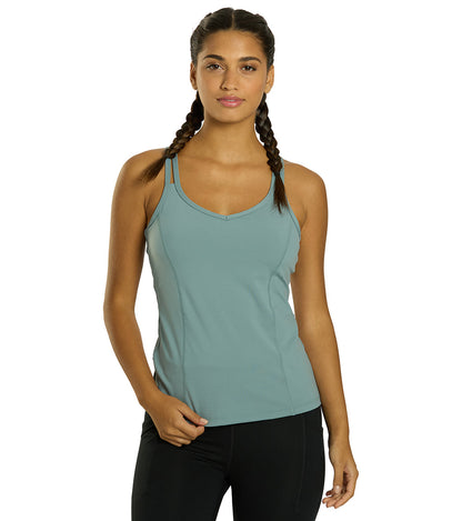 Yoga Tank Top with a Built-In Shelf Bra and Four-Way Stretch for a Close Fit During Practice
