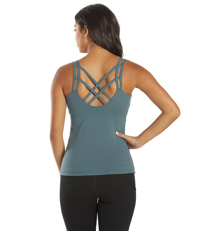 Yoga Tank Top with a Built-In Shelf Bra and Four-Way Stretch for a Close Fit During Practice