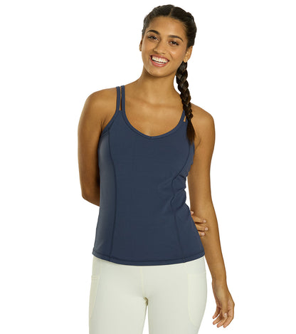 Yoga Tank Top with a Built-In Shelf Bra and Four-Way Stretch for a Close Fit During Practice
