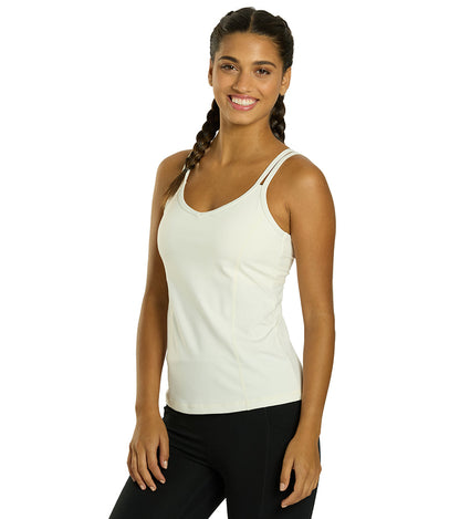 Yoga Tank Top with a Built-In Shelf Bra and Four-Way Stretch for a Close Fit During Practice