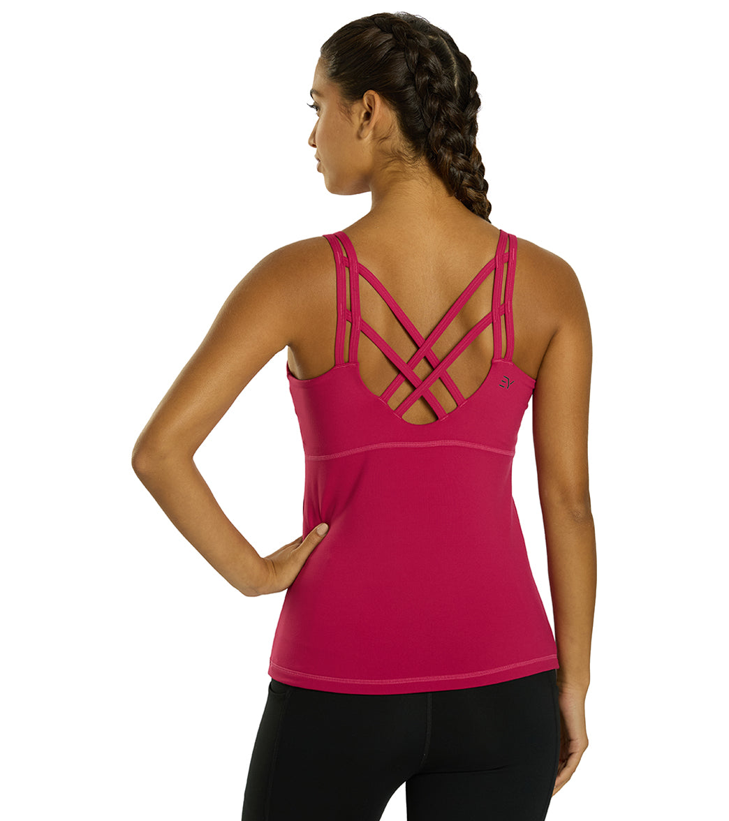 Yoga Tank Top with a Built-In Shelf Bra and Four-Way Stretch for a Close Fit During Practice