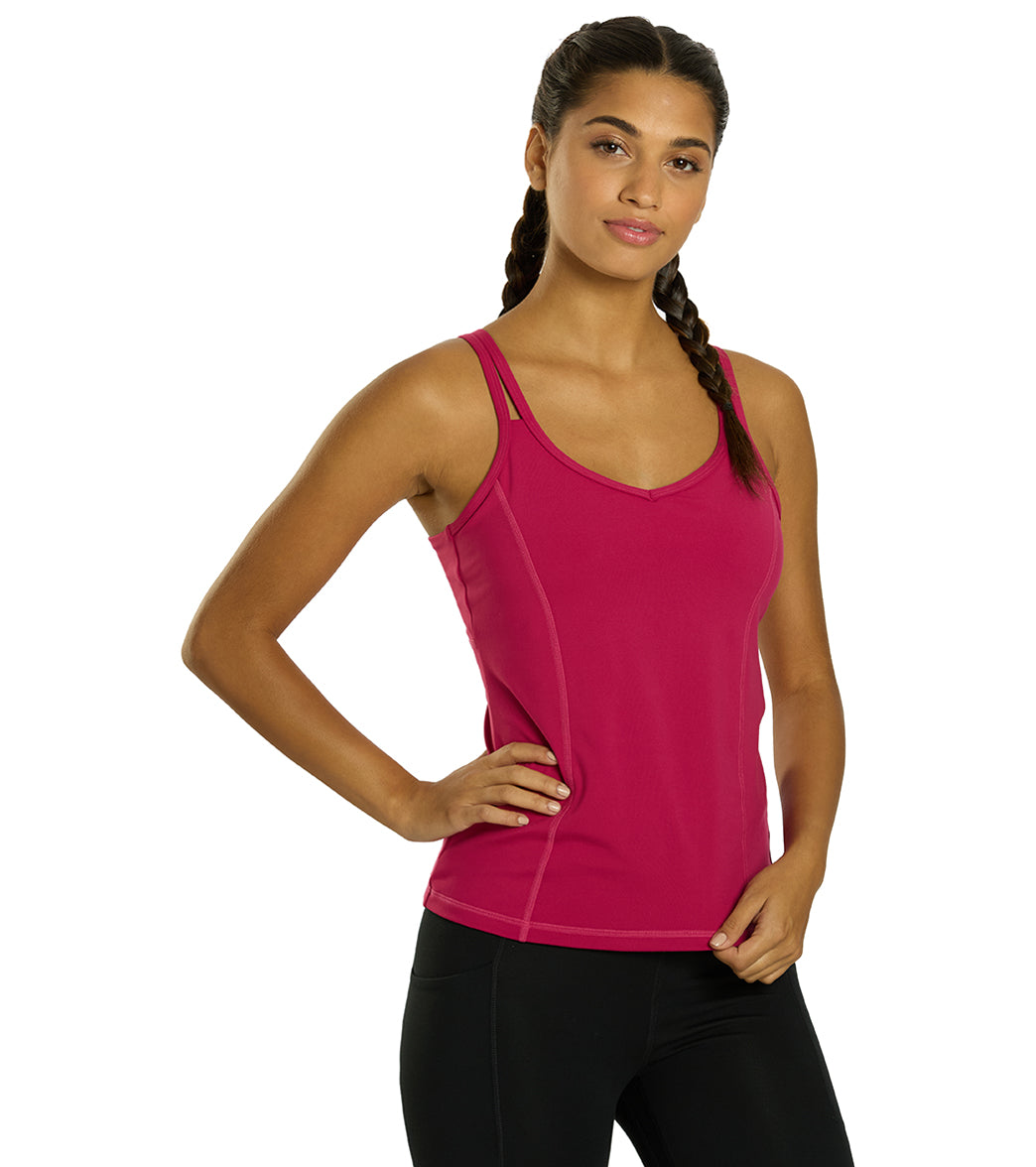 Yoga Tank Top with a Built-In Shelf Bra and Four-Way Stretch for a Close Fit During Practice